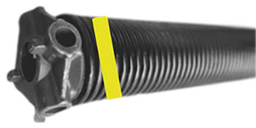 Garage Door Torsion Spring .207x2"IDx28"LHW BLACK Cone 65# 60k life cycle's